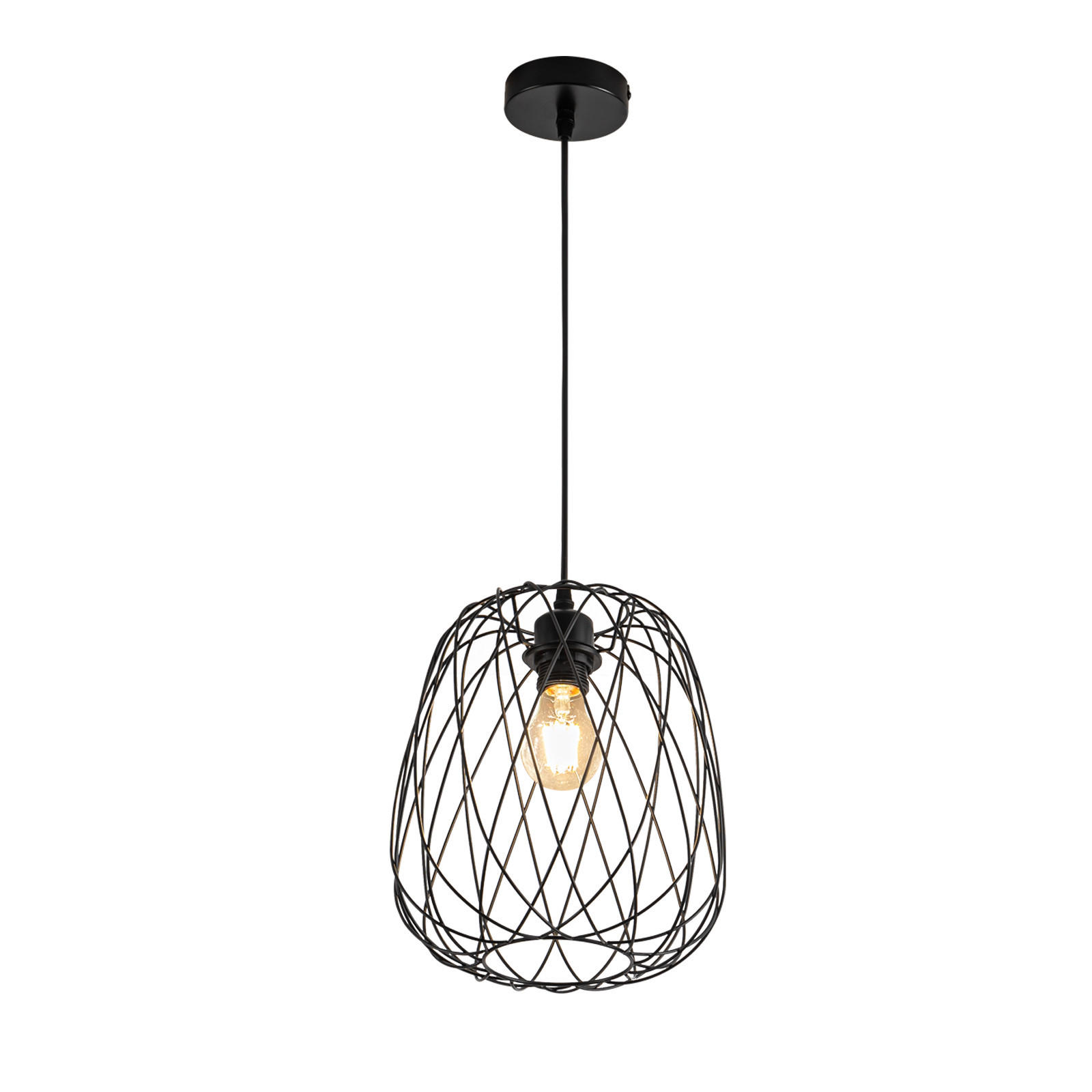 HÄNGELEUCHTE Finnu 25/25/28 cm - Schwarz, Metall (25/25/28cm) - ZMH