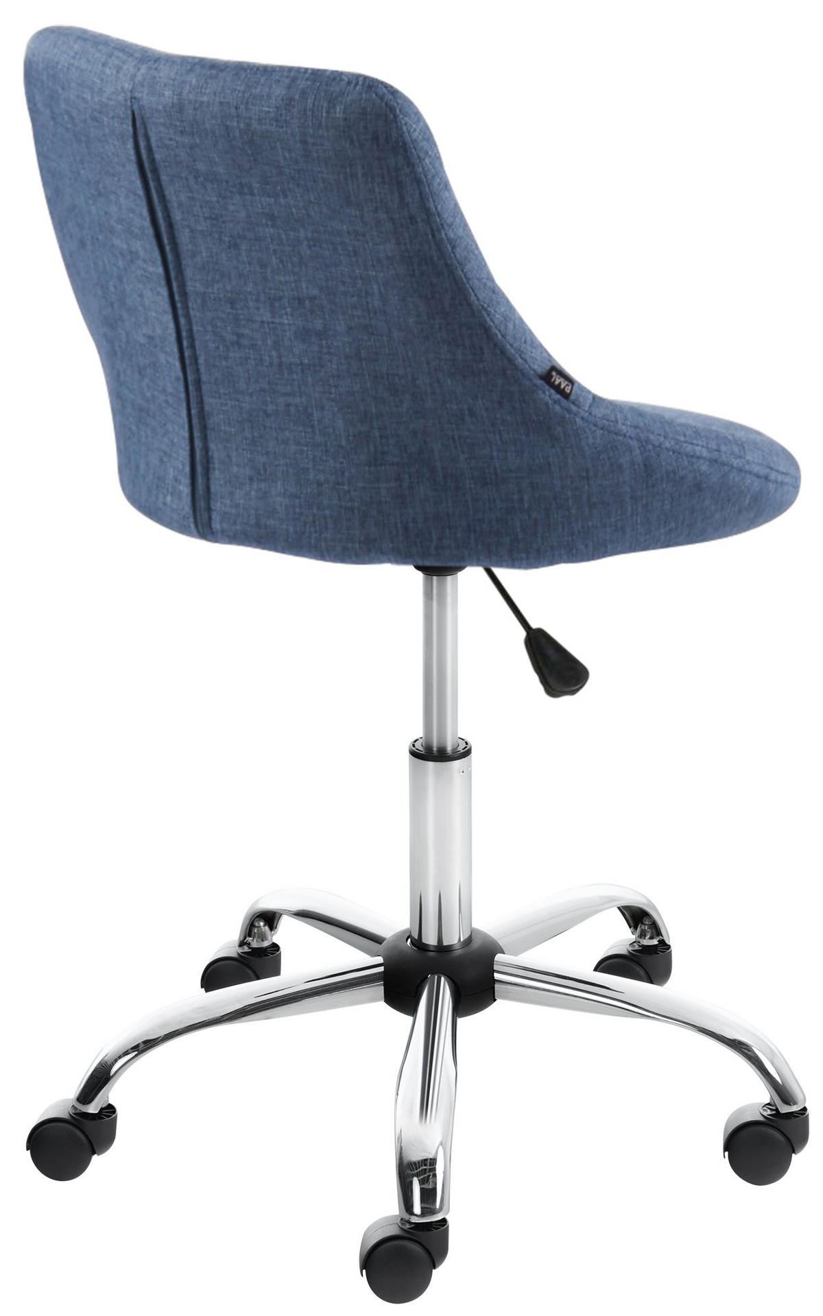 ARBEITSHOCKER Lazius Stoff blau - Blau, Metall (47/82/49cm) - TPFLiving