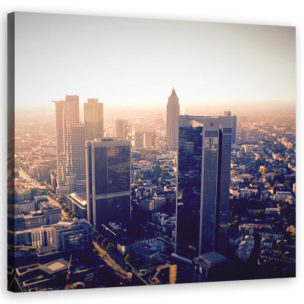 WANDBILD städte und architektur orange - Orange, Textil (50/50cm) - Feeby