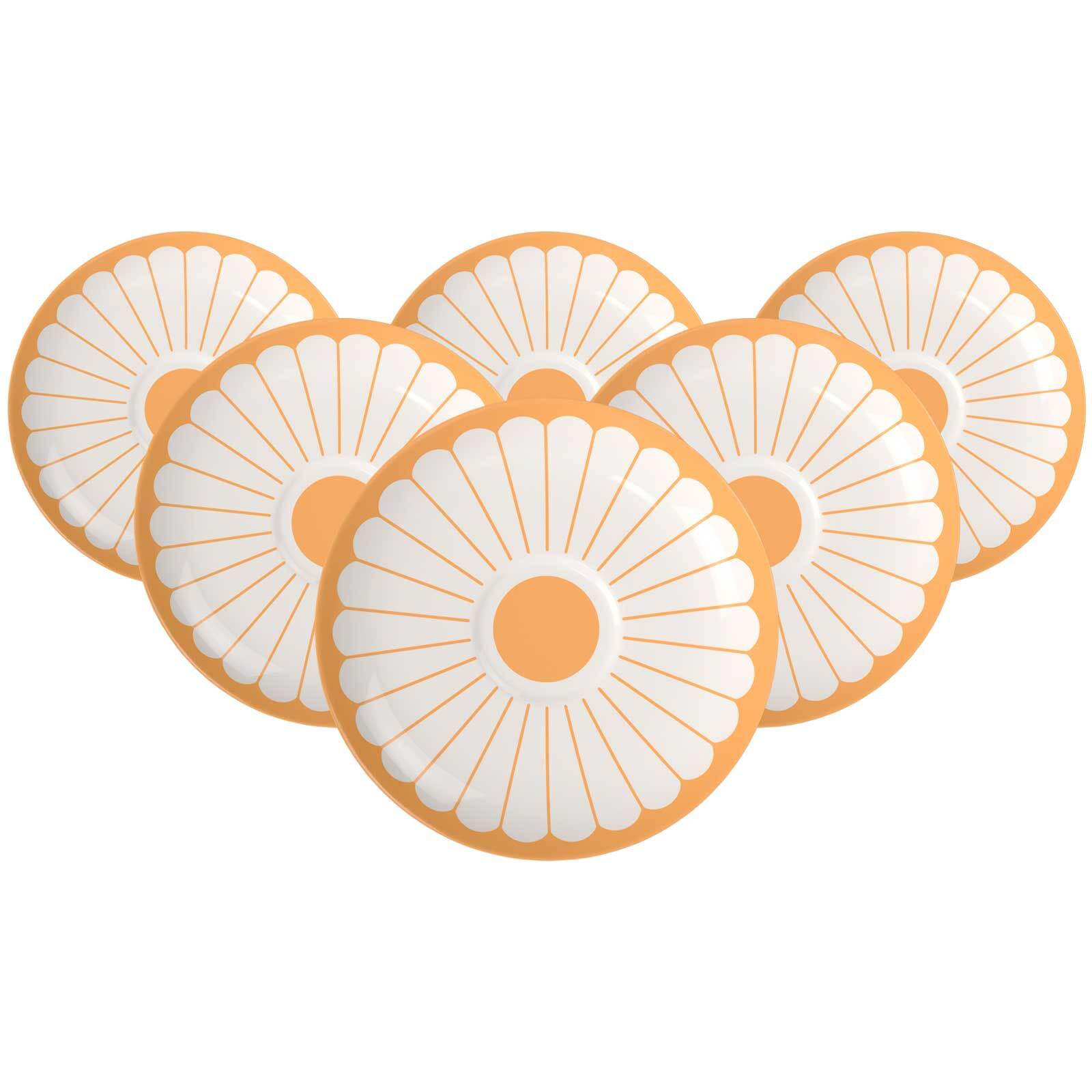 CAPPUCCINOUNTERTASSEN Fleur Couleur Soleil ø 17,5 cm 6er Set - Gelb, Keramik (17.5cm) - Villeroy & Boch