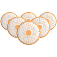 CAPPUCCINOUNTERTASSEN Fleur Couleur Soleil ø 17,5 cm 6er Set - Gelb, Keramik (17.5cm) - Villeroy & Boch