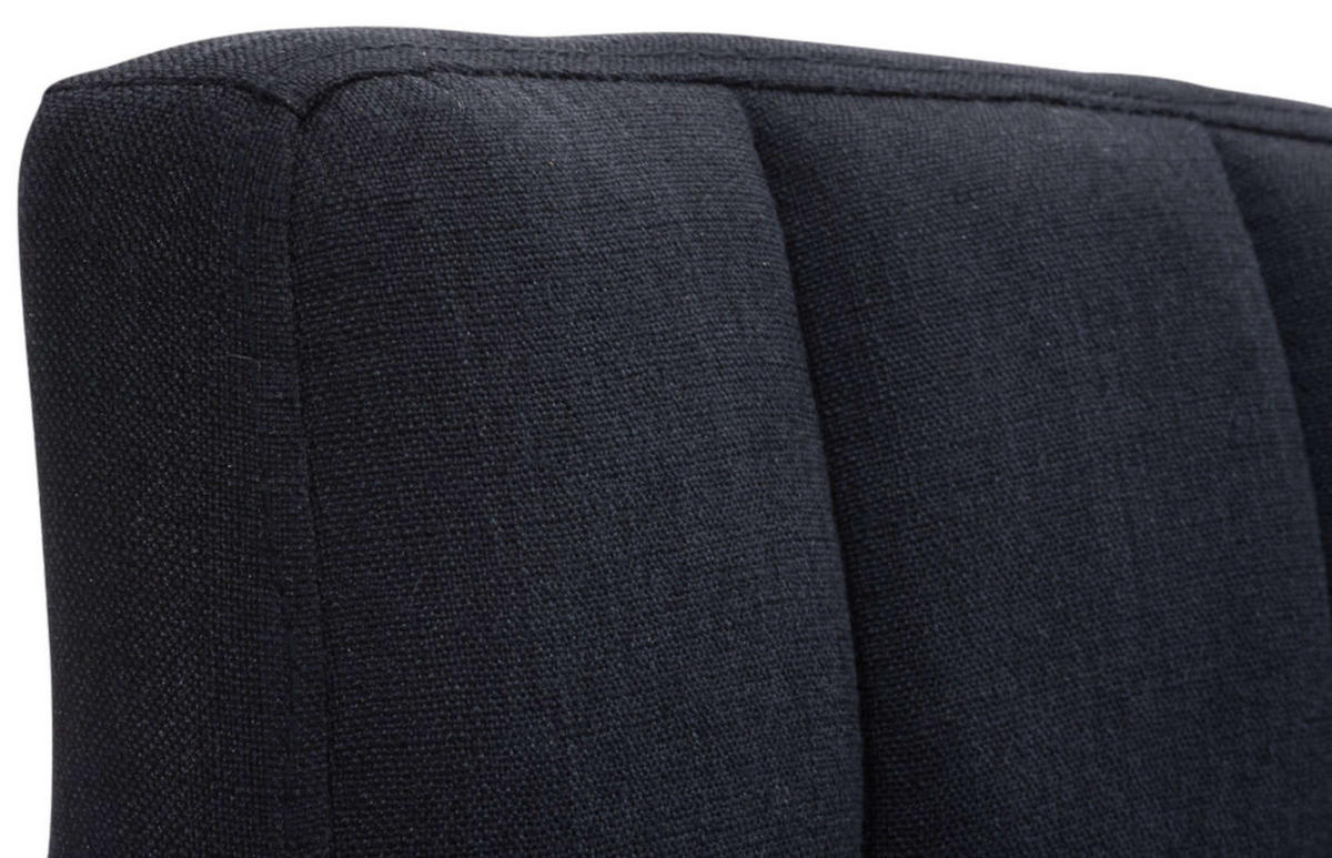 BARHOCKER 2er Set Stoff schwarz - Chromfarben/Schwarz, Textil/Metall (46/94/47cm) - CLP