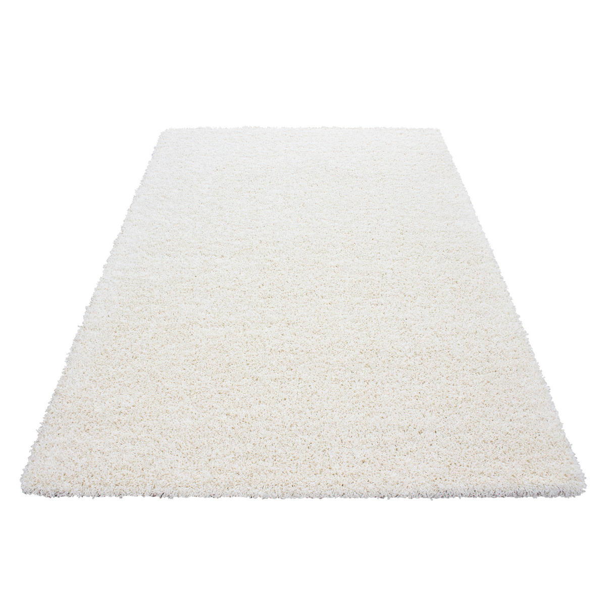TEPPICH Hochflor Unifarben Polypropylen Wohnzimmer Shaggy Creme Rechteckig 140x200 - Creme, Textil (140/200cm) - KADIMA DESIGN