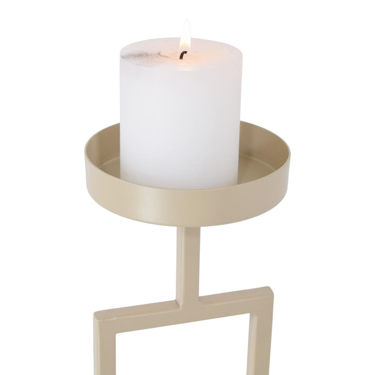 KERZENHALTER Flame - Beige, Metall (20/100/20cm) - LOFT42
