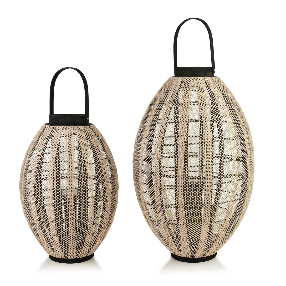 LATERNE Levi beige 11/25/54 cm Holz - Beige, Holz (11/54/25cm) - Mondex