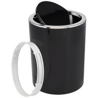 KOSMETIKEIMER SAVONA 5,5 Liter, schwarz - Schwarz, Kunststoff (19/24.5/19cm) - bremermann