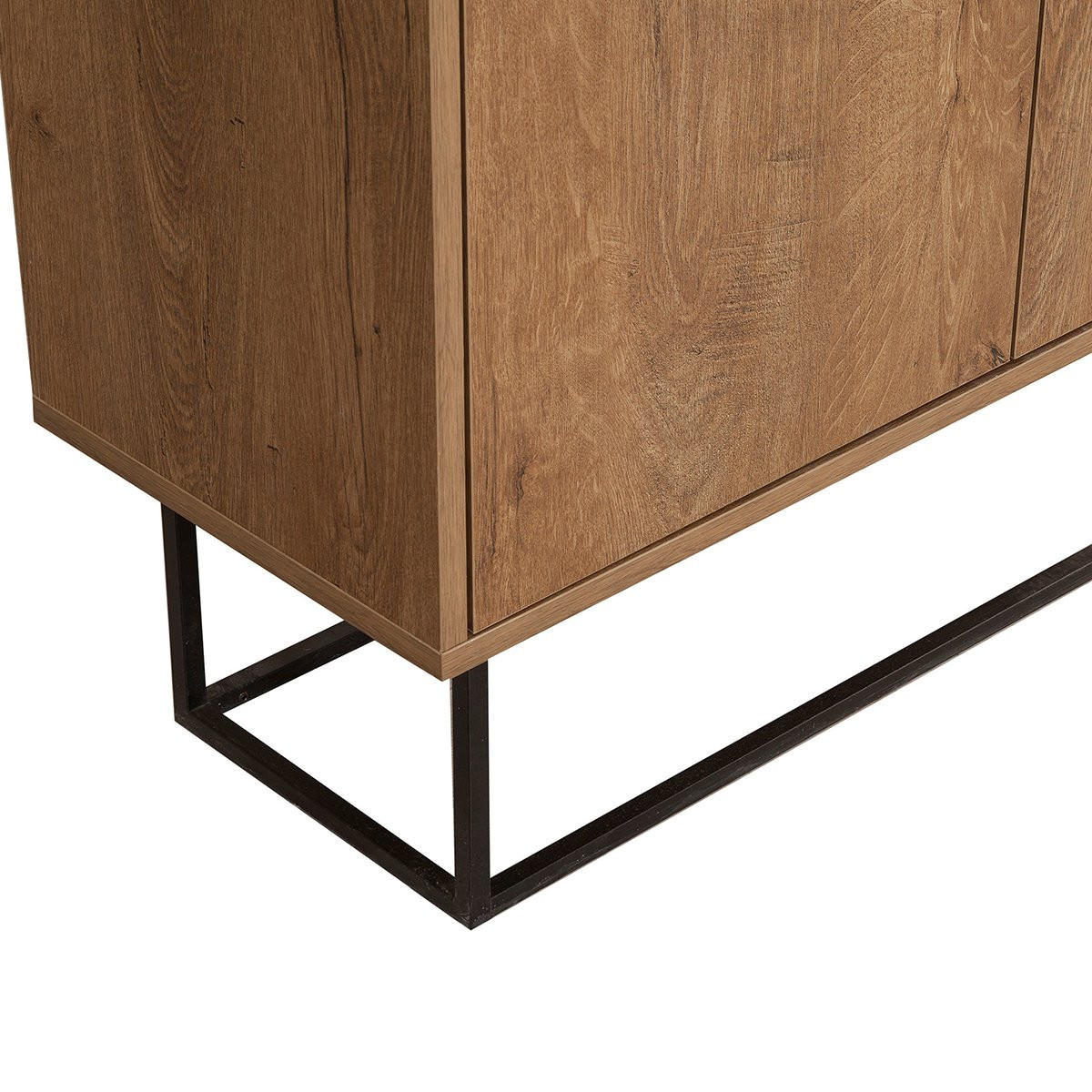 SIDEBOARD 2 Türen Dekor Nussbaum L90 cm - Zuri - Nussbaumfarben, Holzwerkstoff (36/72/90cm) - Calicosy