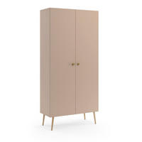 KLEIDERSCHRANK Ikon, Beige Macchiatto, mit Kleiderstange - Beige, Holzwerkstoff (100/202/52cm) - Bettso