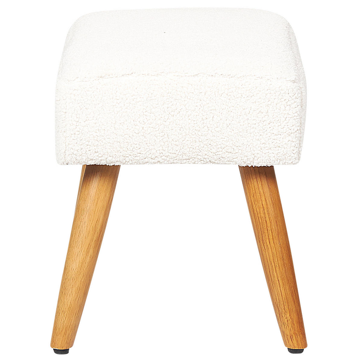 HOCKER Takoma 30/50/35 cm - Weiß, Textil (50/35/30cm) - Beliani