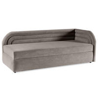 POLSTERBETT Cobi, Eckbett 80x200 cm mit Bettkasten, Hellbraun, Rechts - Hellbraun, Textil (80/200cm) - Beautysofa