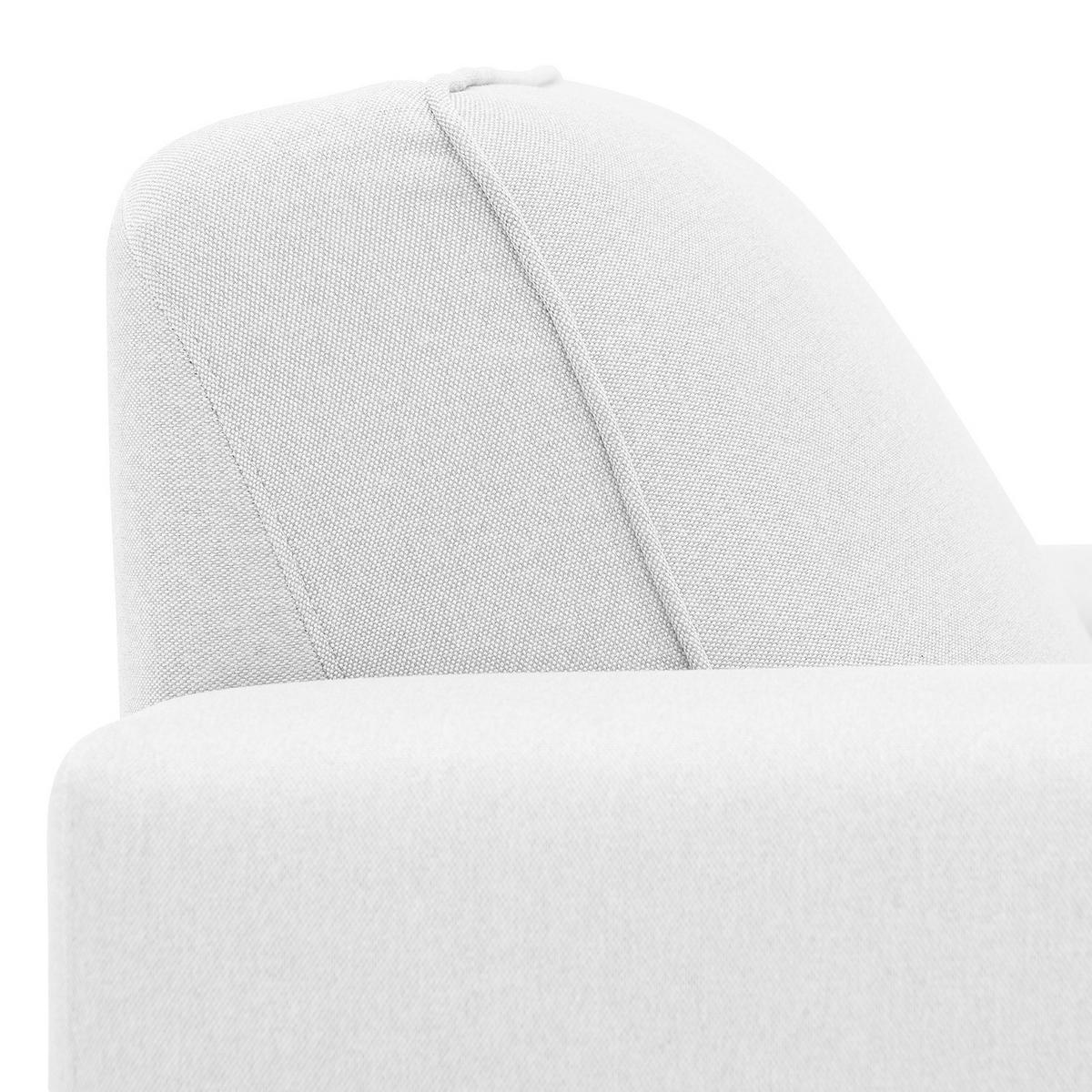 ECKSOFA mit Longchair - Webstoff - Schwarz/Weiß, Textil (264/168cm) - home24