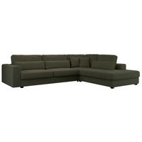 ECKSOFA Savona Grün Boucle - rechts - Schwarz/Grün, Kunststoff/Textil (249/316cm) - MKS