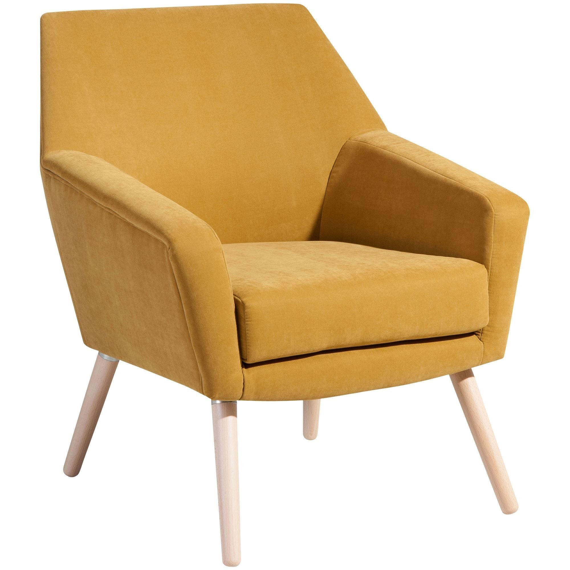 58aufmkessel Sessel Buche, Gelb 71x81x67 cm
