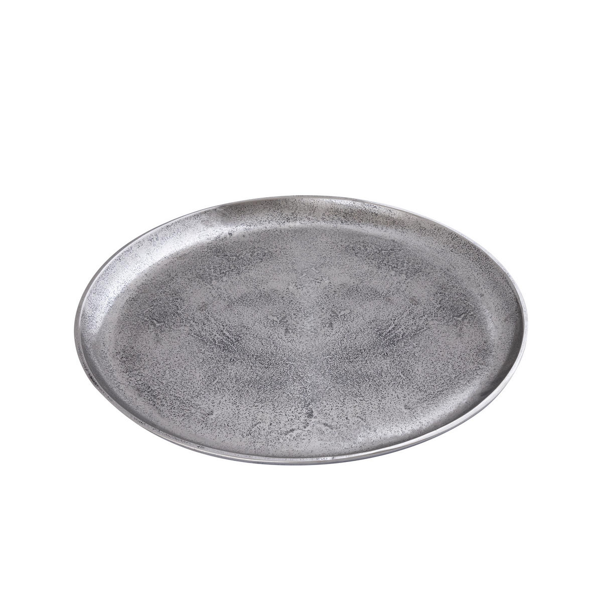 SCHALE Afta Silber 50/50/3cm - Silberfarben, Metall (3cm) - PTMD Collection