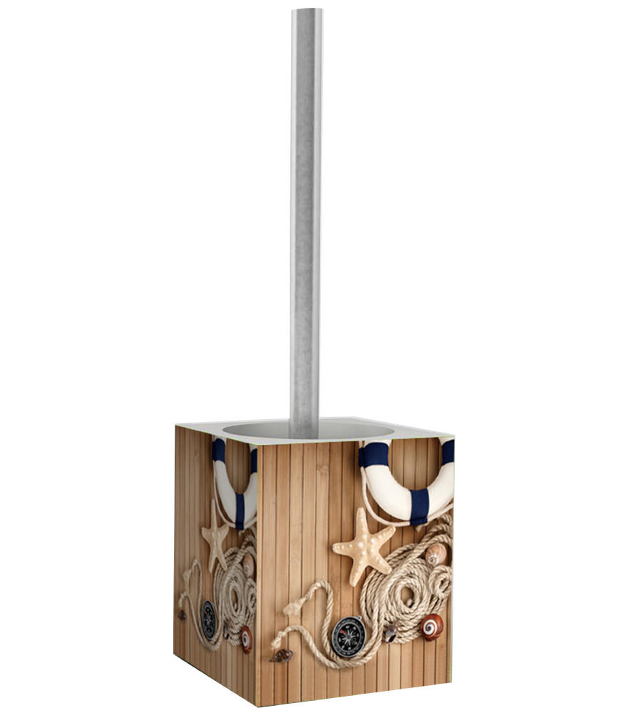 Sanilo Wc-Bürste Beige, Dunkelblau, Weiß, Braun 10x37x10 cm