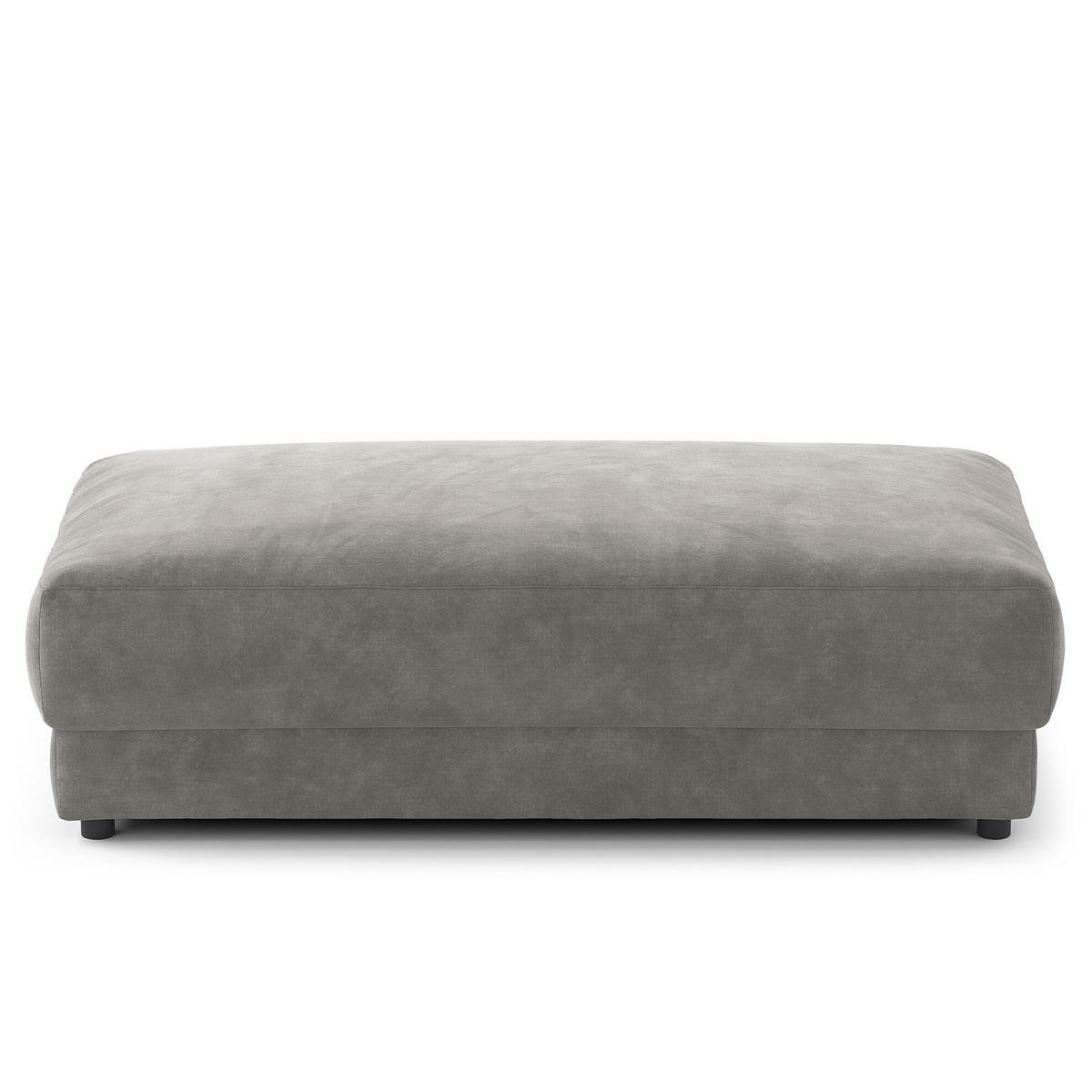 POLSTERHOCKER - rechteckig - Schwarz/Grau, Kunststoff/Textil (134/45/65cm) - home24