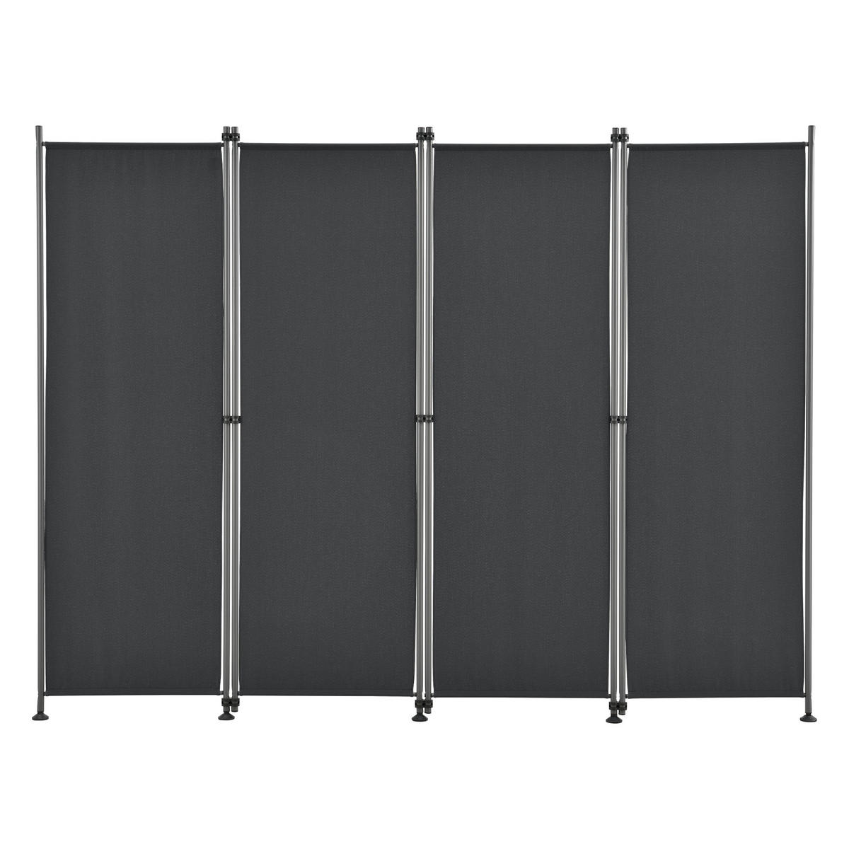 SICHTSCHUTZ Modica - Schwarz, Textil/Metall (215/170cm) - pro.tec