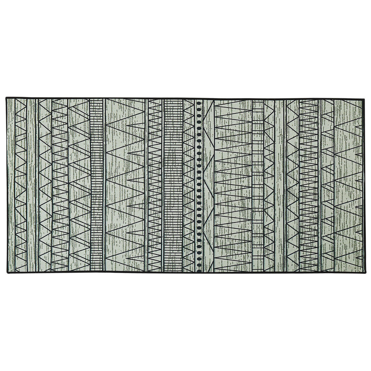 KURZFLOR-TEPPICH Keban 150/80 cm - Schwarz, Kunststoff (80/150cm) - Beliani
