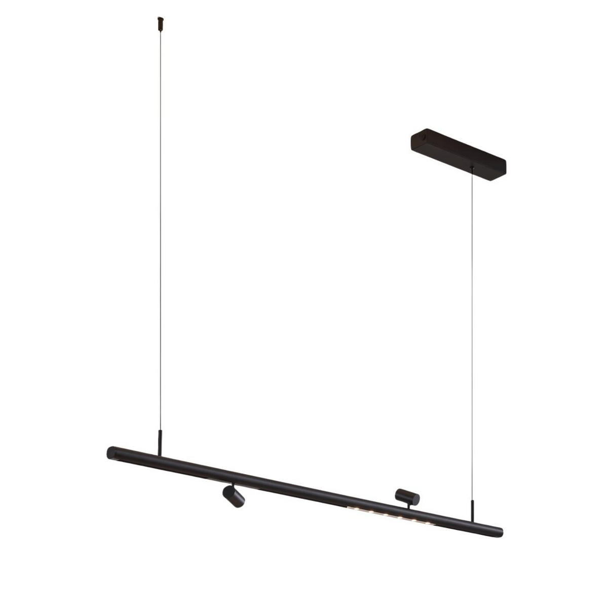 PENDELLEUCHTE MIT SPOTSTRAHLERN Lyne, Schwarz, 125cm - Schwarz, Metall (125/125/8.5cm) - KOSILUM