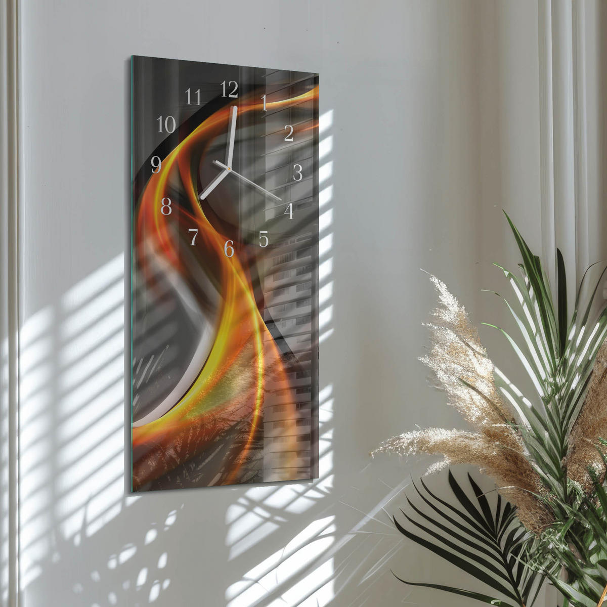 WANDUHR 30x60 cm - Kalziumkarbonat - Multicolor, Glas (30/60/0.4cm) - TULUP