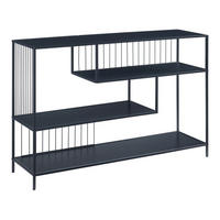 BEISTELLTISCH Oxelösund - Schwarz, Holzwerkstoff/Metall (120/33/80cm) - [en.casa]
