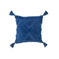 KISSEN QUASTEN Blau - Blau, Textil (45/45cm) - J-Line