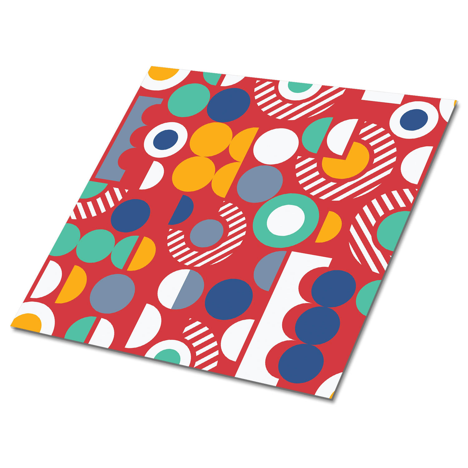 FLIESENAUFKLEBER 9 Stück 30x30 cm selbstklebend Geometrisches Vintage-Muster - Multicolor, Textil (30/1.6/30cm) - TULUP