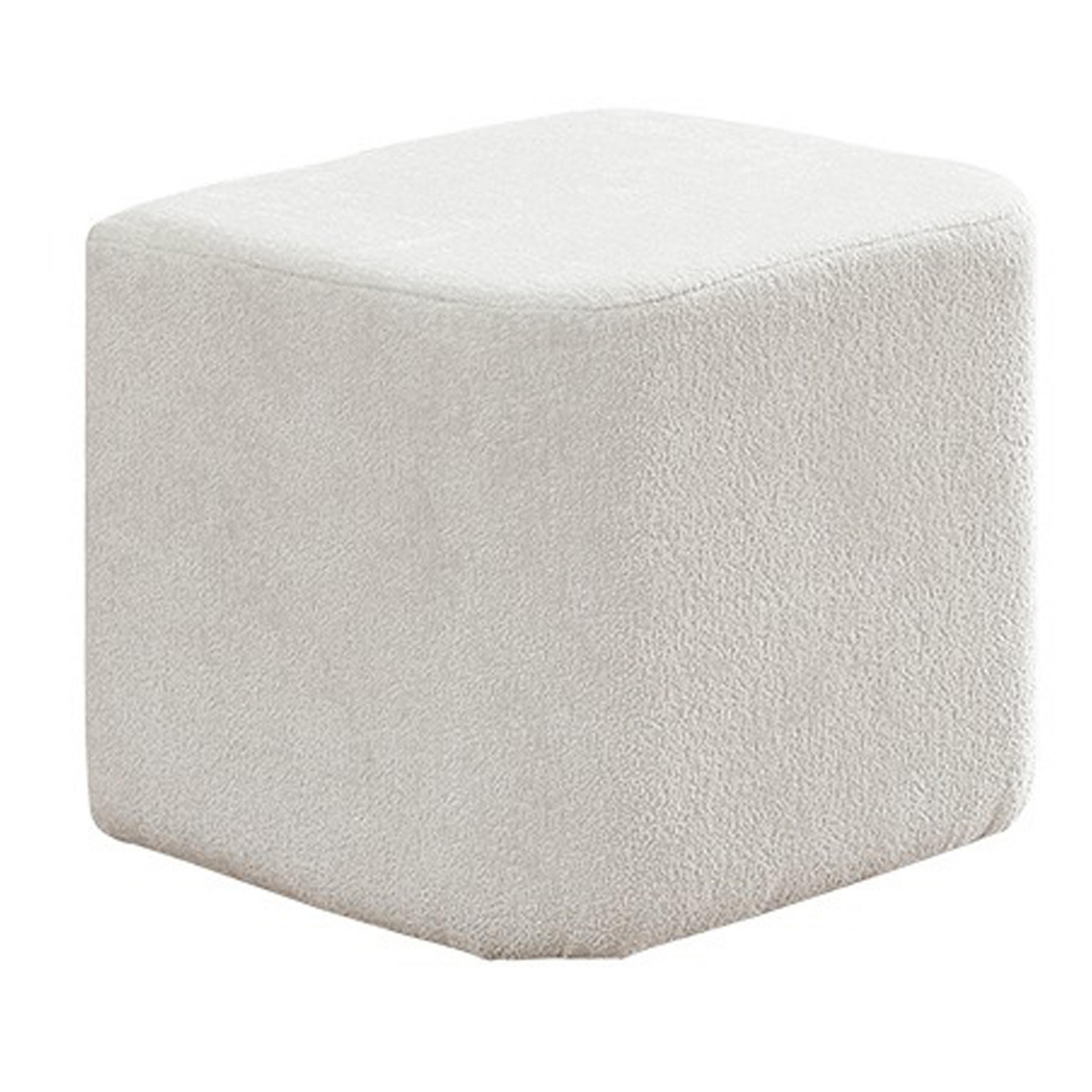 NACHTTISCH ELSA 45/40/39 cm, Ivory, Pouf - Creme/Schwarz, Holz/Kunststoff (45/39/40cm) - Consilio Concept