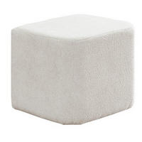 NACHTTISCH ELSA 45/40/39 cm, Ivory, Pouf - Creme/Schwarz, Holz/Kunststoff (45/39/40cm) - Consilio Concept