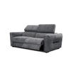 SOFA CALVERA 3-Sitzer mit 1 Relaxfunktion, graphitfarben - Graphitfarben, Holzwerkstoff/Textil (204/79/106cm) - Courtois Laville