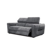SOFA CALVERA 3-Sitzer mit 1 Relaxfunktion, graphitfarben - Graphitfarben, Holzwerkstoff/Textil (204/79/106cm) - Courtois Laville