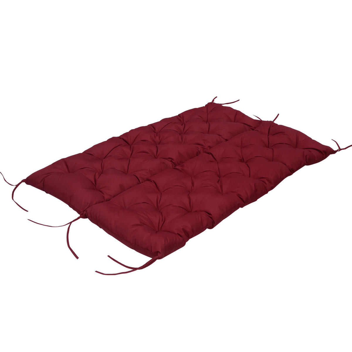 BANKAUFLAGE aus Polyester 150x98x8 cm in Rot mit 6 Bändern - Rot, Textil (98/8/150cm) - Modfu