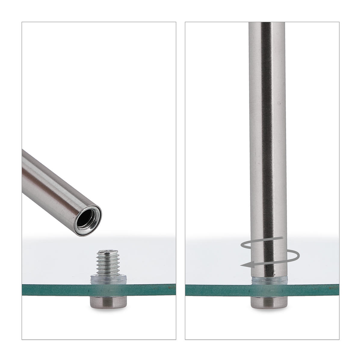 3XTORTENSTÄNDER - Transparent, Glas/Metall (33/15.5cm) - Relaxdays