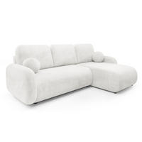 ECKSOFA Creme KOMA Mit Schlaffunktion - Weiß, Textil (228/147cm) - Sepro Meble
