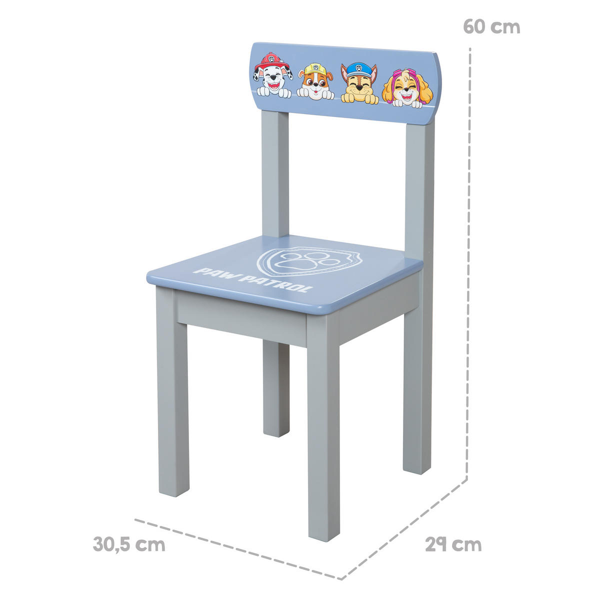 KINDERSITZGRUPPE Paw Patrol - Blau, Holzwerkstoff (50/51/60cm) - Roba