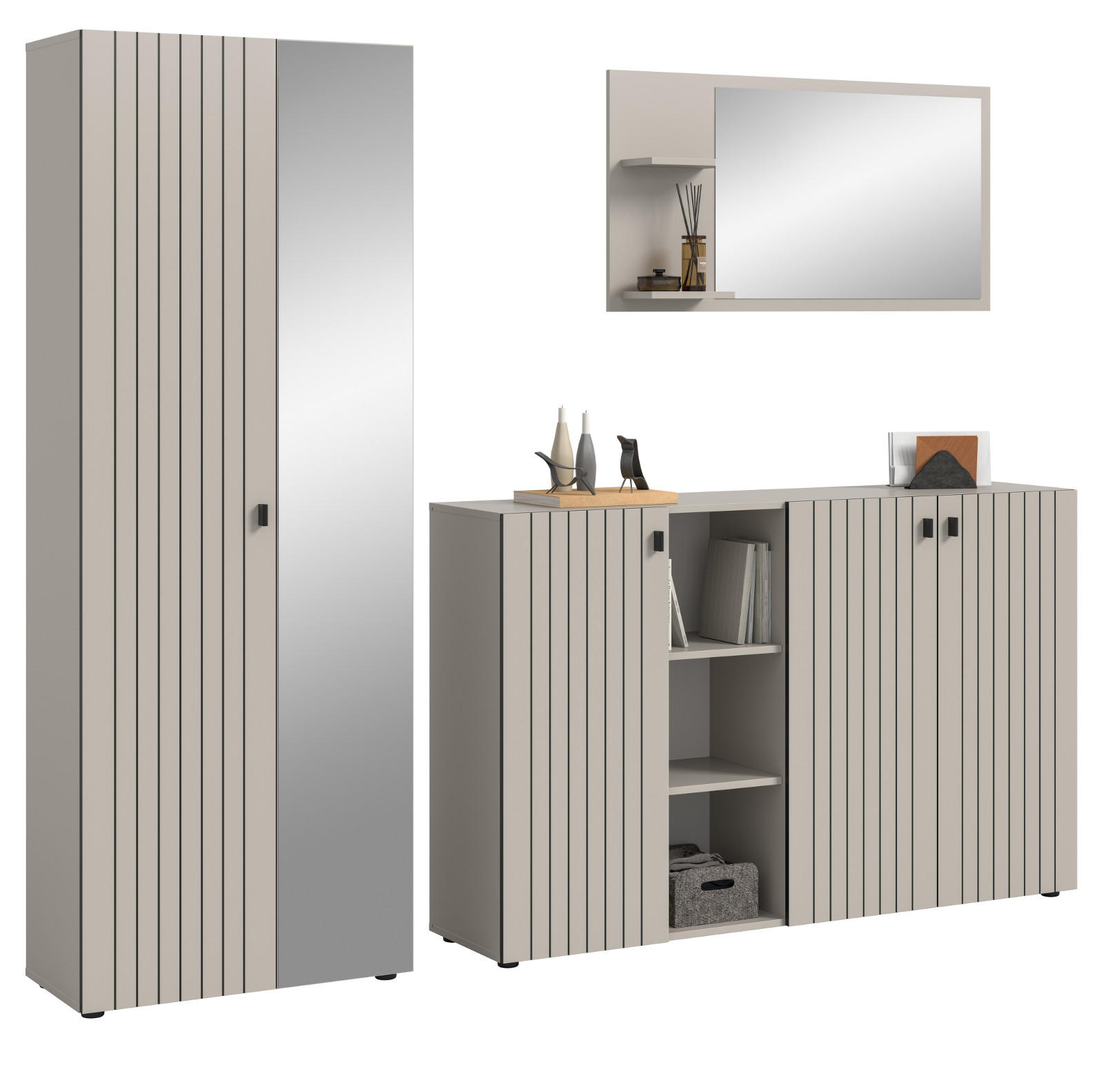 Inn.Furn Garderoben-Set Kaschmir 235x192x37 cm