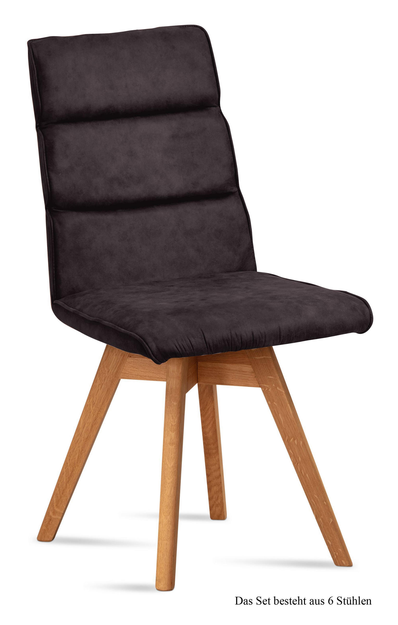 ESSZIMMERSTUHL drehbar (6er-Set) Doris 47x92x60 Eiche geölt/Espresso - Eichefarben/Dunkelbraun, Kunststoff (60/92/47cm) - 58aufmkessel