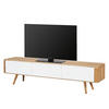 TV-LOWBOARD - Wildeiche teilmassiv - Wildeiche, Holzwerkstoff (180/45/42cm) - home24