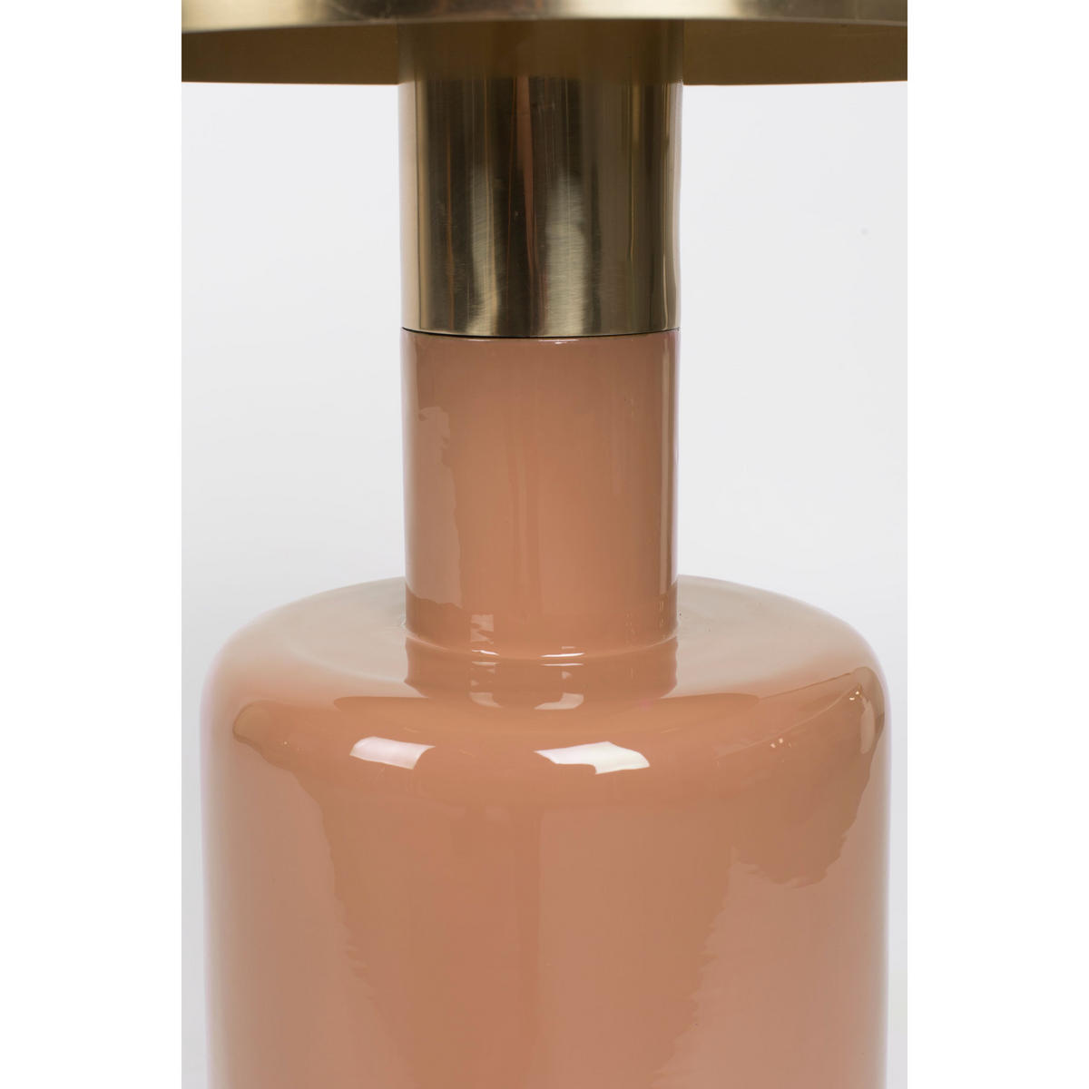 BEISTELLTISCH Glam Rund 36 cm Rosa/ Gold - Pink, Metall (36/36/51cm) - Zuiver