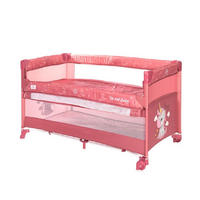 REISEBETT Up´n Down pink Öffnung, 2 Ebenen, Tragetasche, mit Rädern - Pink, Kunststoff (65/125cm) - Lorelli