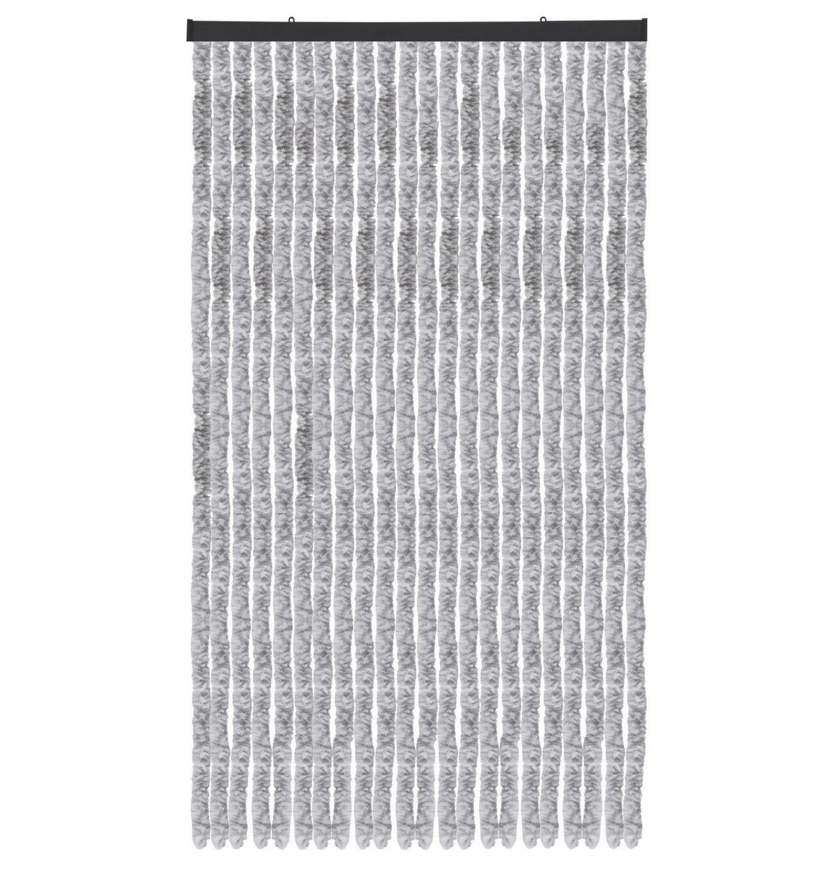 FLAUSCHVORHANG (90x220 cm) Türvorhang in "Meliert Hellgrau-Weiß" - Hellgrau, Kunststoff (90/2/220cm) - Arsvita