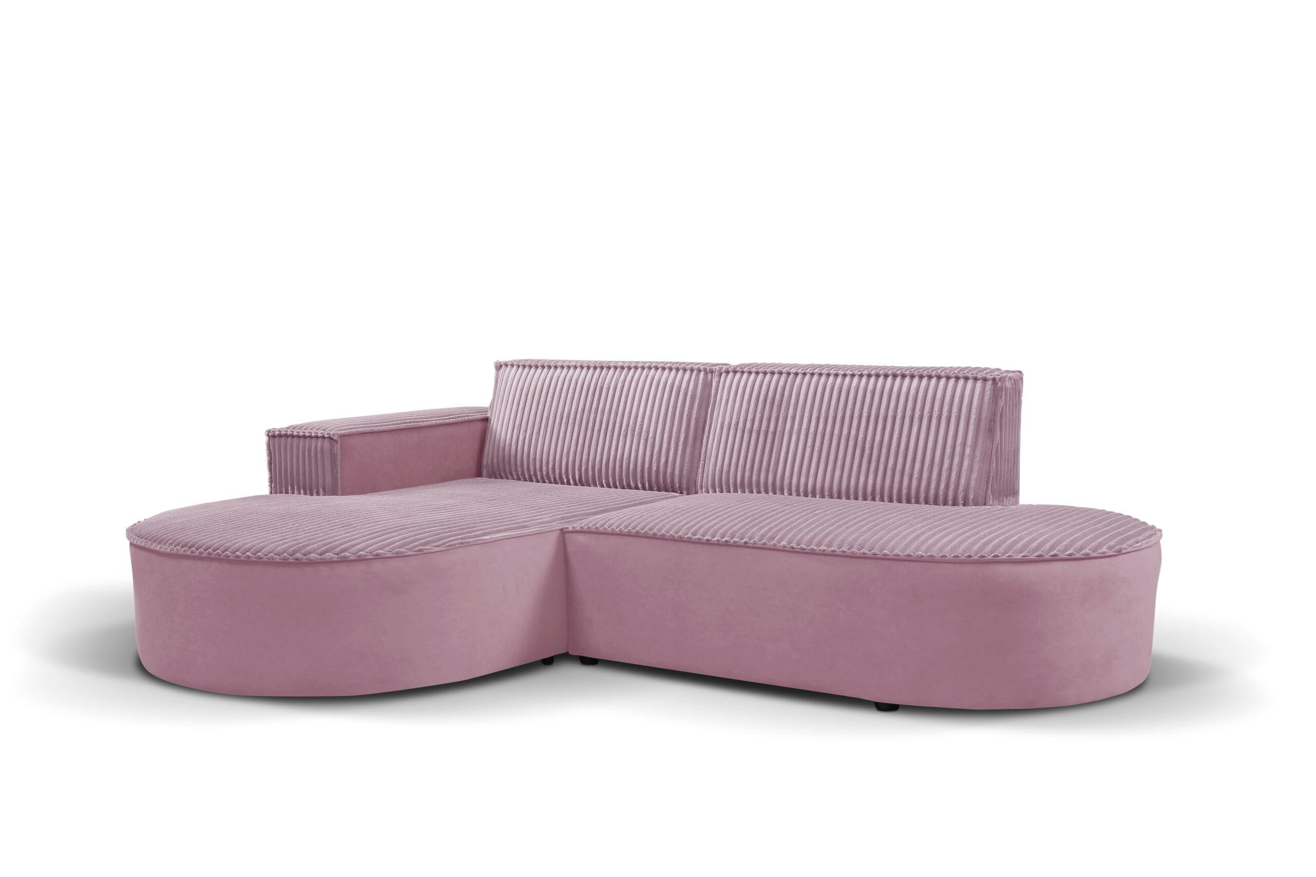 ECKSOFA L-förmiges Modena Soft Rosa Links - Rosa, Holz (165/236cm) - Kaiser Möbel
