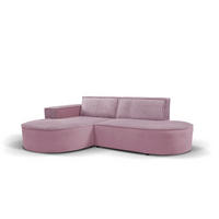 ECKSOFA L-förmiges Modena Soft Rosa Links - Rosa, Holz (165/236cm) - Kaiser Möbel