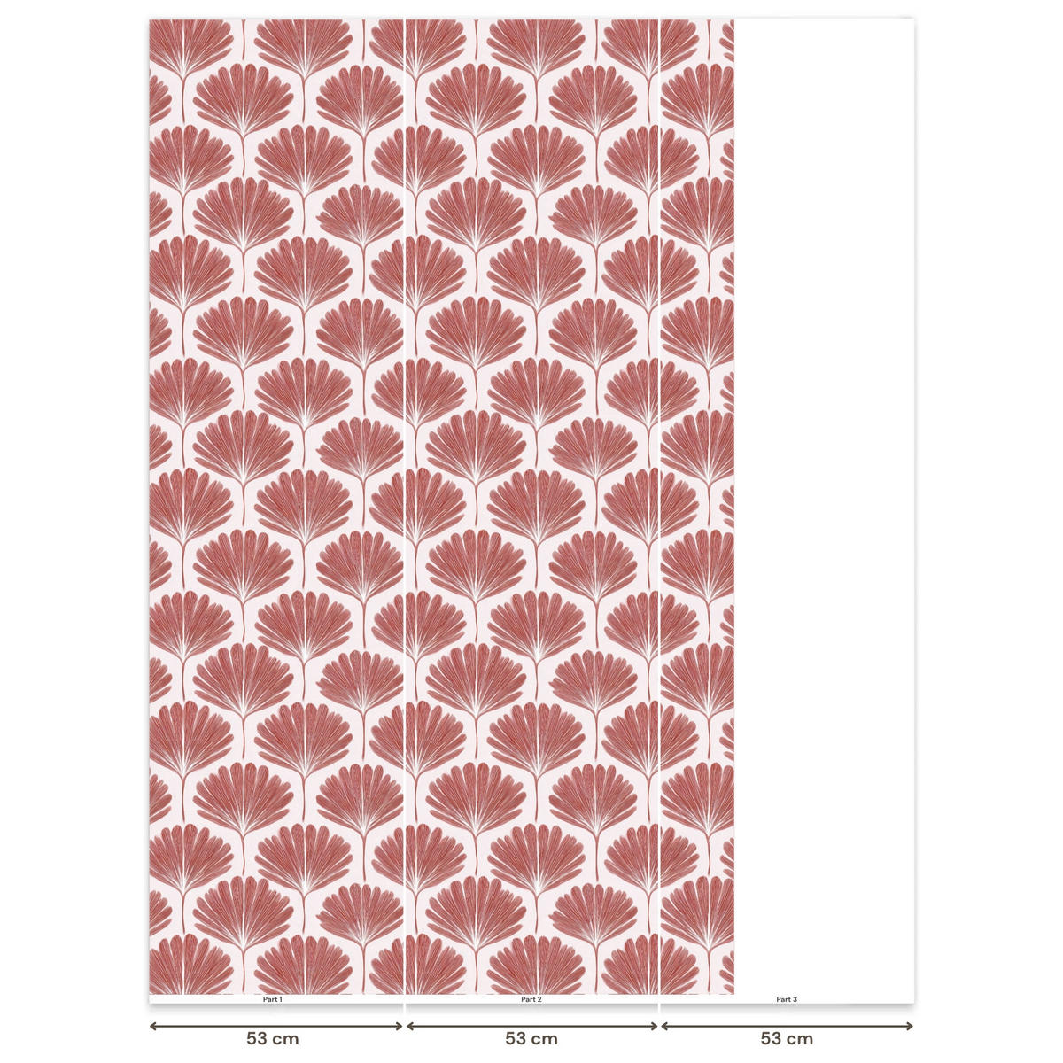 TAPETE - Fächer - Motiv - Terra - 120x200 cm - Rotbraun, Papier (120/200cm) - OnlyWow