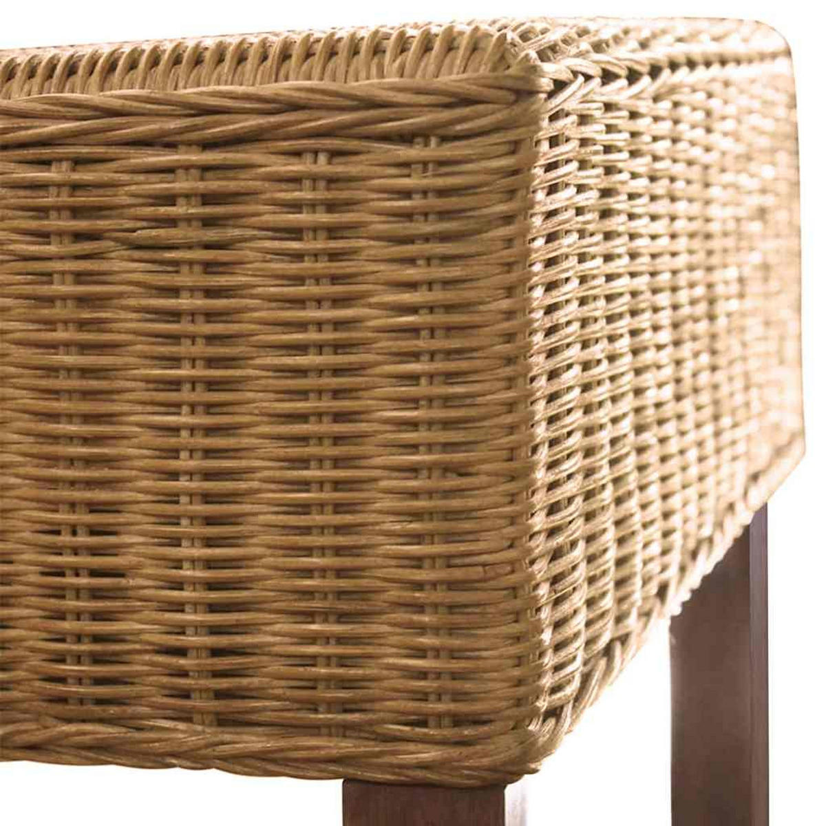 ESSZIMMERSTÜHLE Viso 4er-Set Braun Natur Rattan - Braun, Holz (90/93/62cm) - DELUKE
