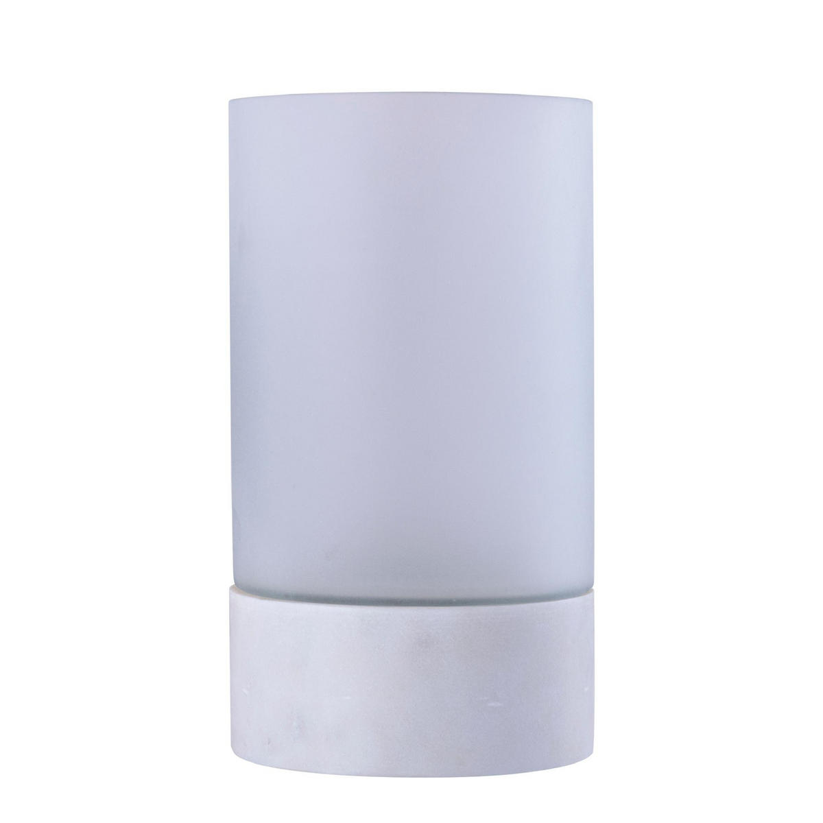 WINDLICHT Conree Weiß 15/15/28cm - Weiß, Glas (15/28/15cm) - PTMD Collection