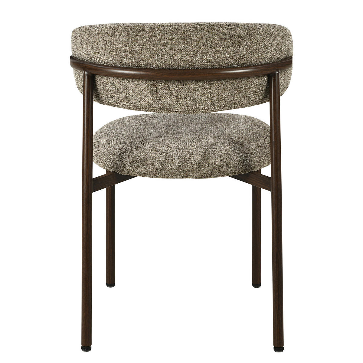 POLSTERSTUHL - 2er-Set - Strukturstoff / Edelstahl - Taupe, Textil/Metall (55/80/57cm) - home24