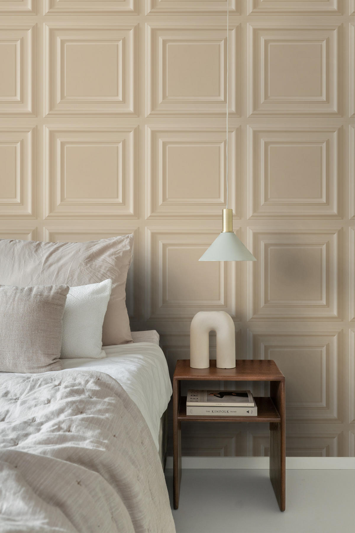 TAPETE Holzwandverkleidung 53 cm x 10.05 m - Beige, Papier (53/1000cm) - Origin Wallcoverings