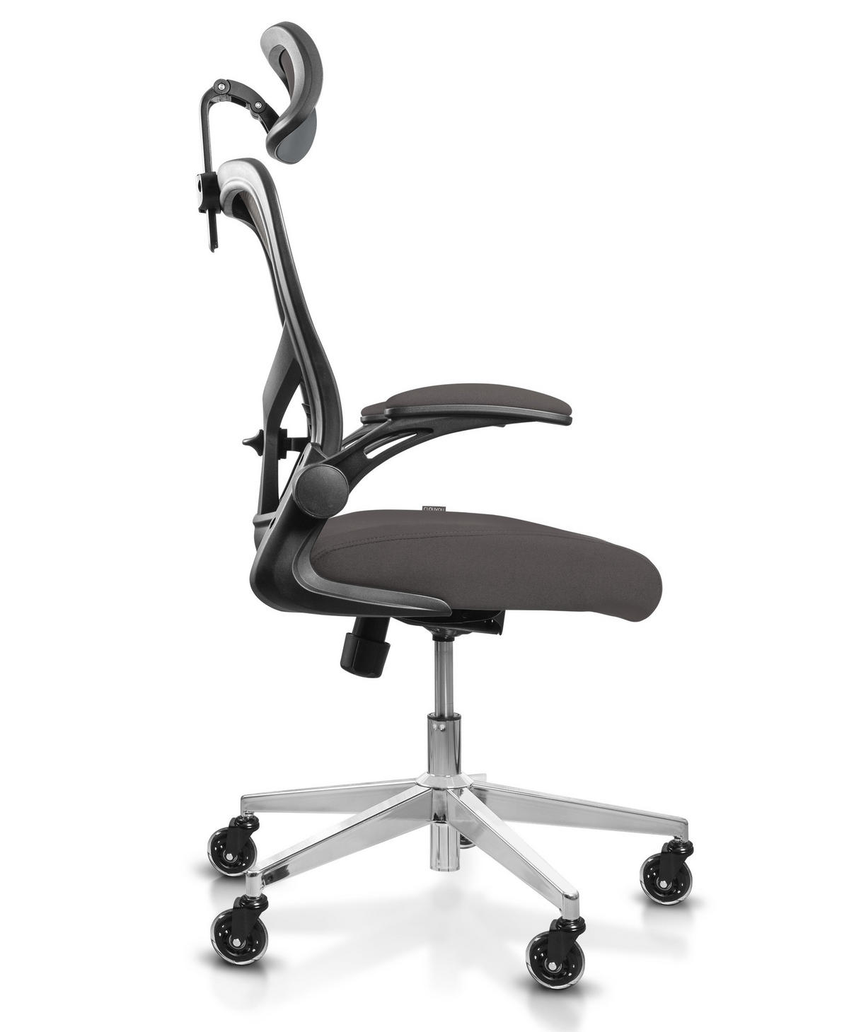 BÜROSTUHL SmartSeat Anthrazit - Anthrazit/Silberfarben, Kunststoff/Textil (70/142/70cm) - Clouvou