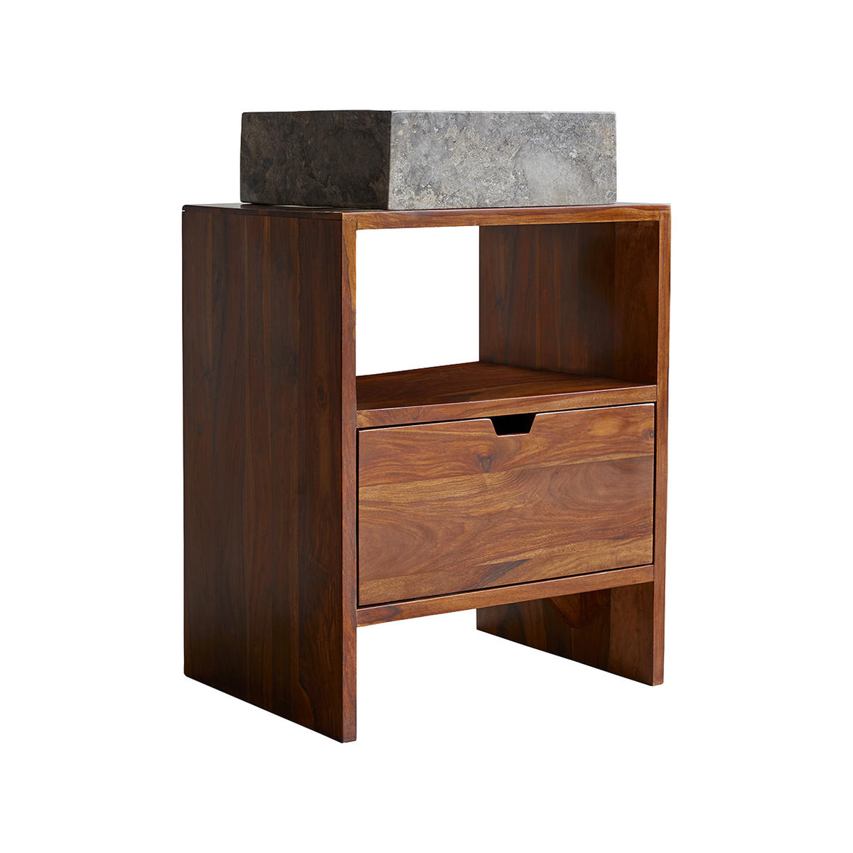 WASCHTISCHUNTERSCHRANK Kwarto Braun aus Palisander - Braun, Holz (60/75/45cm) - Tikamoon